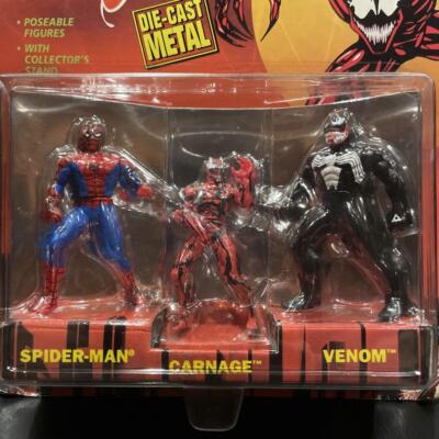 TOYBIZ Marvel Comics Die-Cast Metal Spider-Man & Carnage & Venom