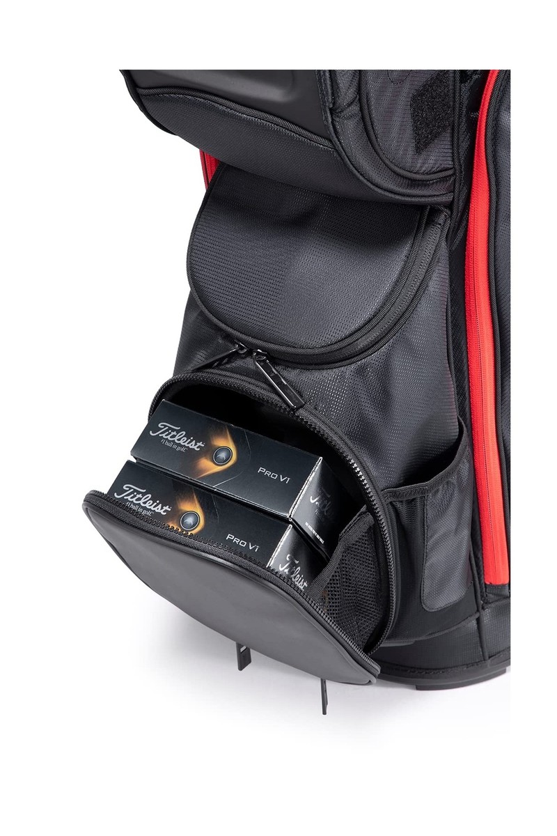 Titleist Cart 15 Golf Bag Black/Black/Red | eBay