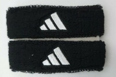 Adidas Climalite 1'' Muscle Armbands Odor Resistant One Pair  Black Sz Stretch