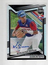 JUARLIN SOTO 2022 PANINI ELITE EXTRA EDITION DOMINICAN PROSPECT AUTO #176