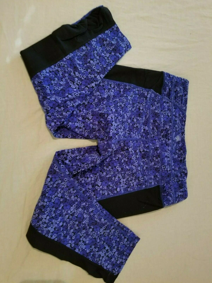 Pantalones Athleta Mujer M Medianos Púrpura Gimnasio Entrenamiento Yoga Foto 2 de 4