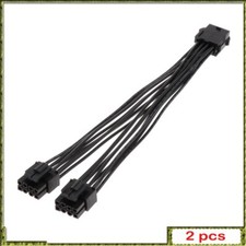 2pcs CPU Power Splitter Cable 20CM 8Pin To Dual CPU 8 Pin 4 4 CPU