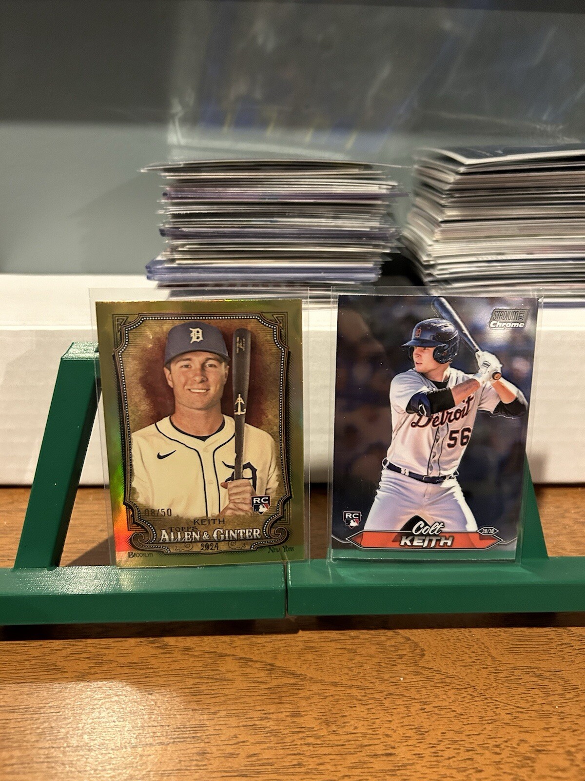 Colt Keith RC: 2024 Allen & Ginter Gold /50 #279, 2024 Stadium Club Chrome #36