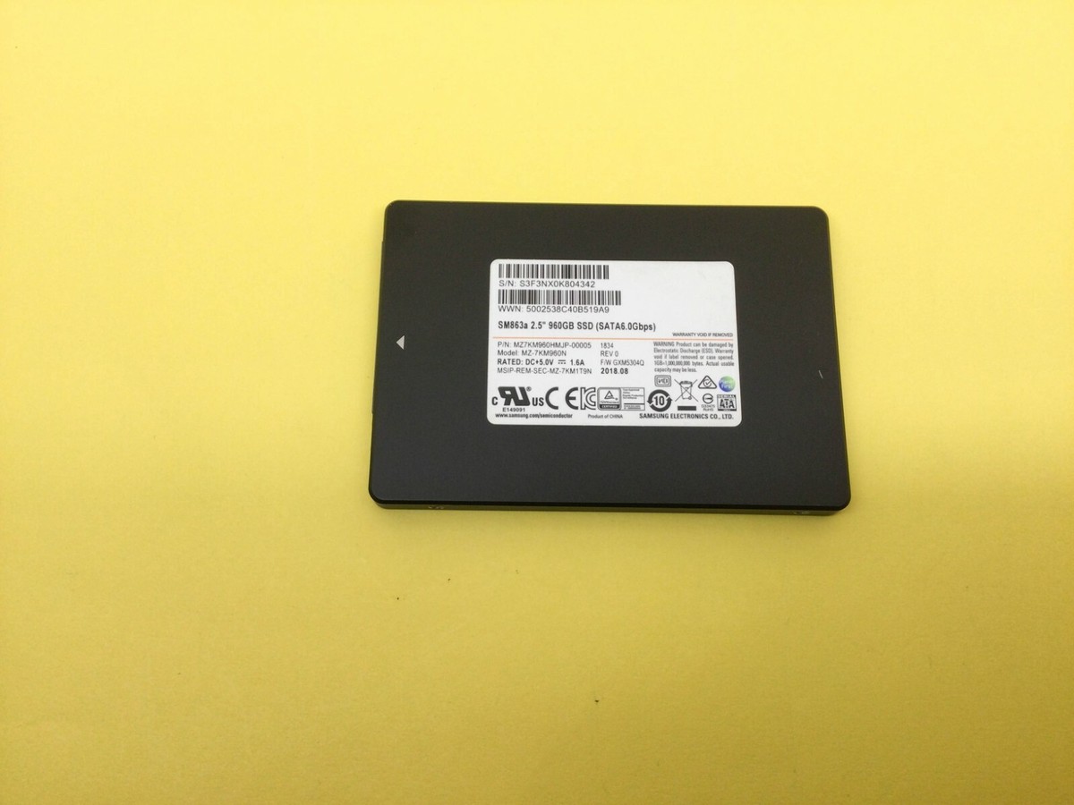 MZ-7KM960N Samsung SM863a Series 960GB SATA 6Gbps 2.5