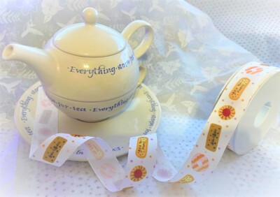 Berisfords TEA TIME Kekse Plätzchen - MUTTER MAMA MAM Cuppa Brew - Band 25mm