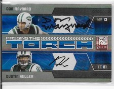2009 Donruss Elite DON MAYNARD & DUSTIN KELLER Passing the Torch Autograph 11/25