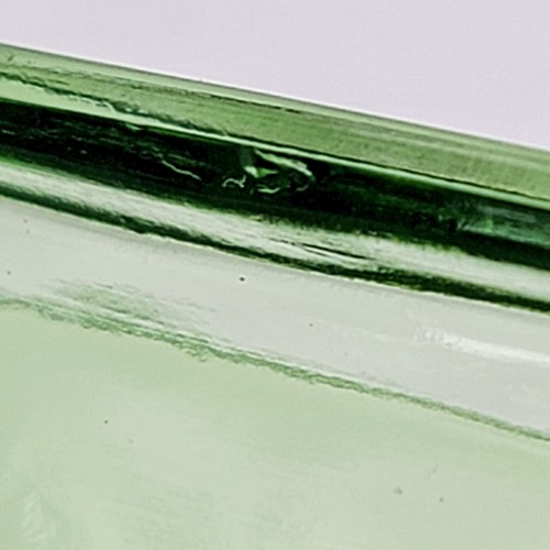 Vintage Green Glass Lidded Preserves Dish W/ Swirl Design UV Reactive GLOWS READ - Picture 16 of 19