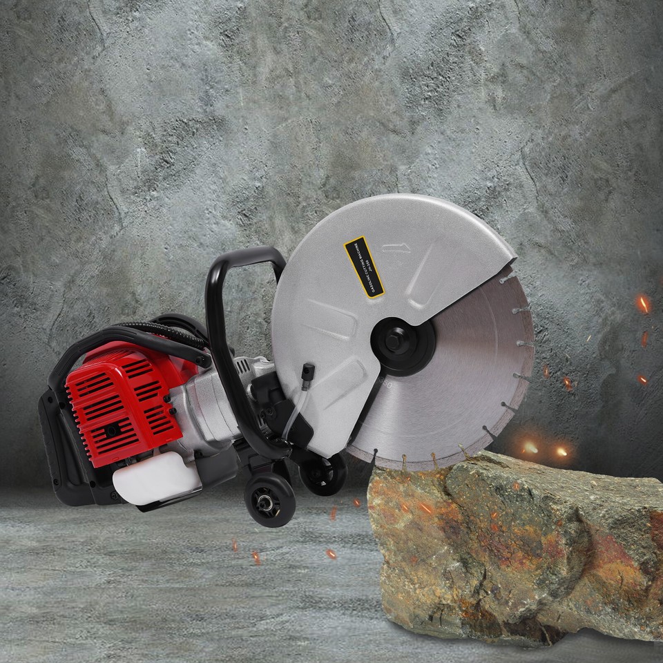 Gas Concrete Cut off Saw 2 Stroke 52 CC Cement Masonry Wet Dry Saw