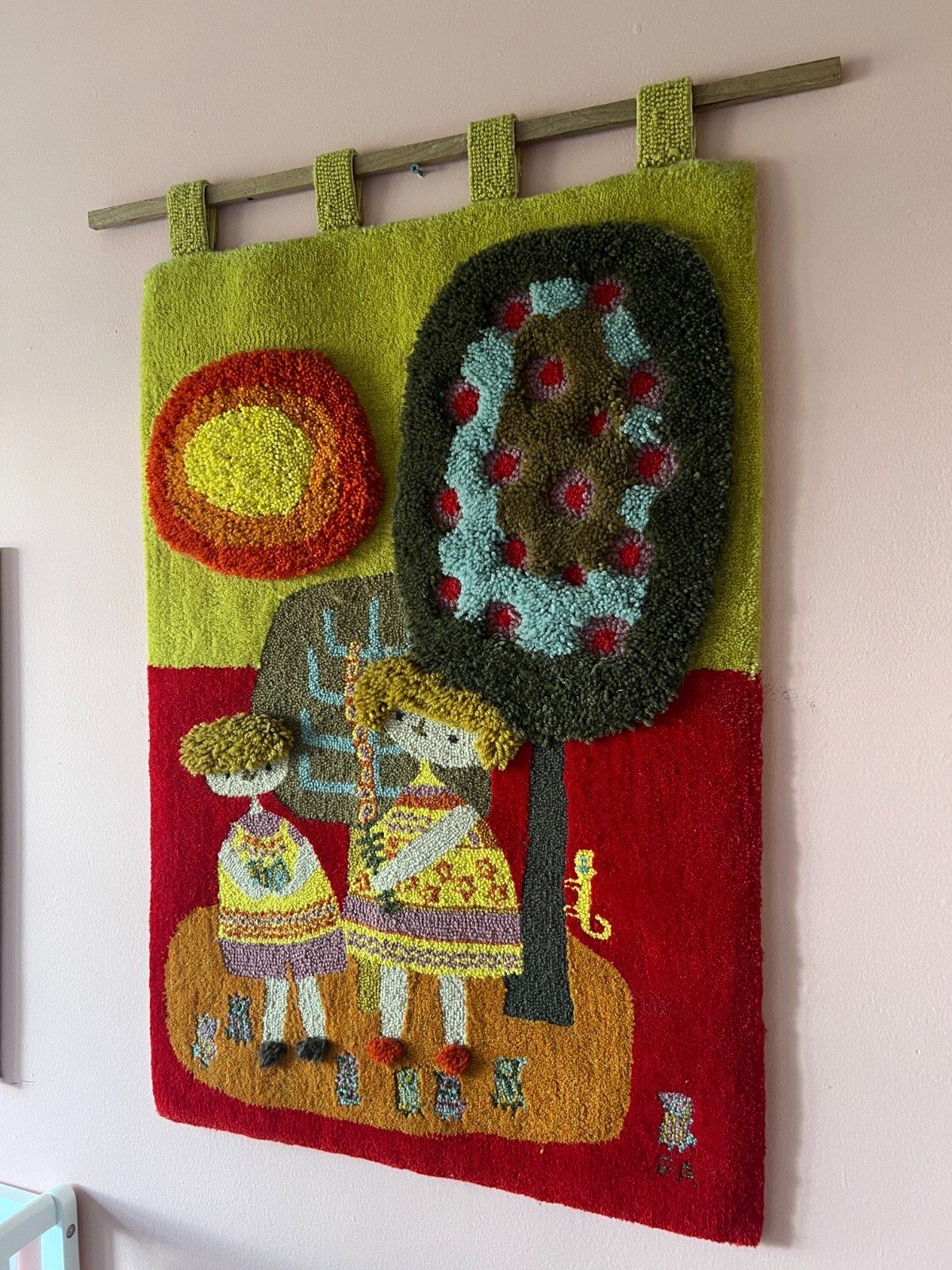 Vintage 1960's Mid Century Modern Evelyn Ackerman ERA Industries Tapestry