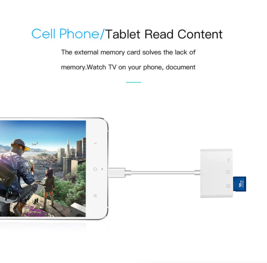 USB C 3 in 1 Hub Converter Type-C Adapter SD Card Reader For MacBook Pro Laptop - Image 3 of 4