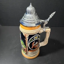 Vintage Lidded German Stein Walt West Germany Im Wald Und Auf Der Haide