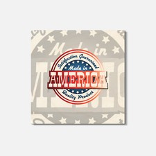 Made In America 4'' X 4'' Square Wooden Coaster