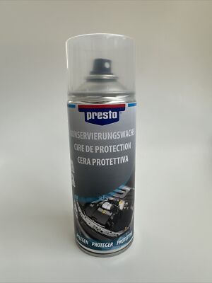 PRESTO 400ml KONSERVIERUNGSWACHS MOTORSCHUTZ SCHUTZSPRAY ROSTSCHUTZ 157158