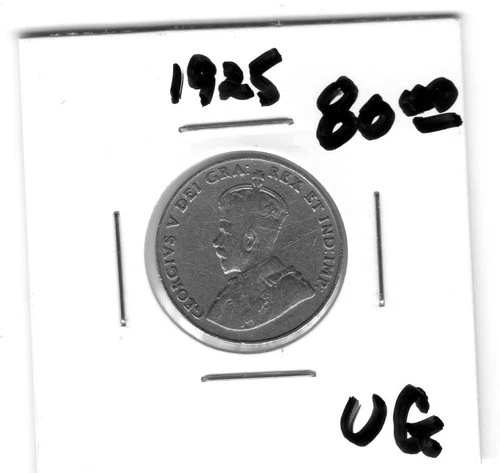 1925 Canada 5 Cents — photo from the most recent tracked eBay sale