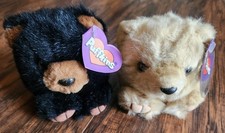 PUFFKINS by Swibco Teddy Bear Set, Vintage 1997, "Benny"  "Honey", Plush Toys