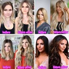 Tape In Remy Human Hair Extensions Invisible Seamless Skin Weft Ombre 6/20 24in — photo 9