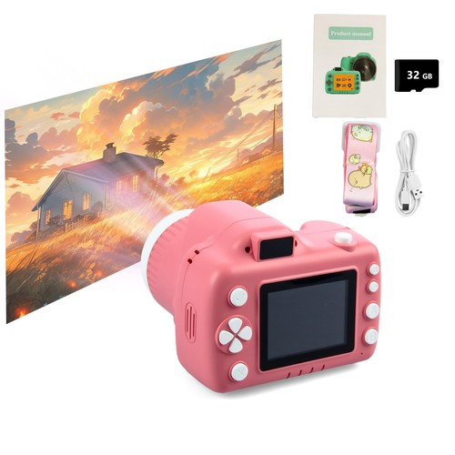 Fotocamera per bambini 4K con proiettore integrato con scheda SD da 32 GB macchina dei sogni storia - Foto 6 di 12
