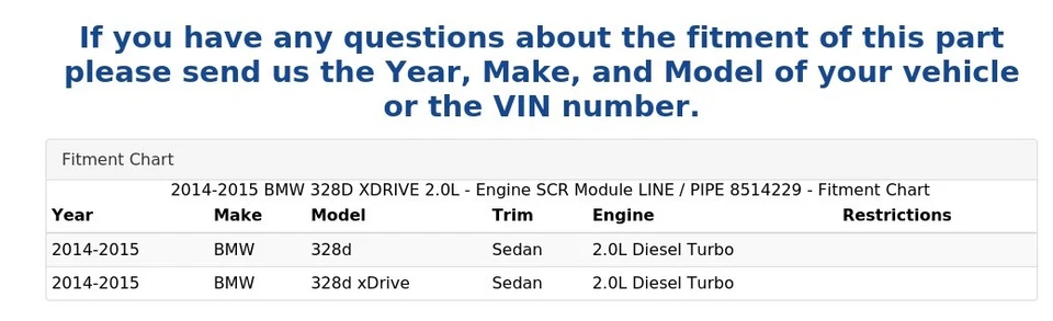 BMW 328D XDRIVE 2014-2015 2,0 L - Módulo SCR motor línea/tubo 8514229 Foto 4 de 4