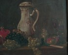 YUKIO Japanese OIL Painting STILL LIFE of Kettle & Fruits on table ( 18" x 15" ) — photo 8