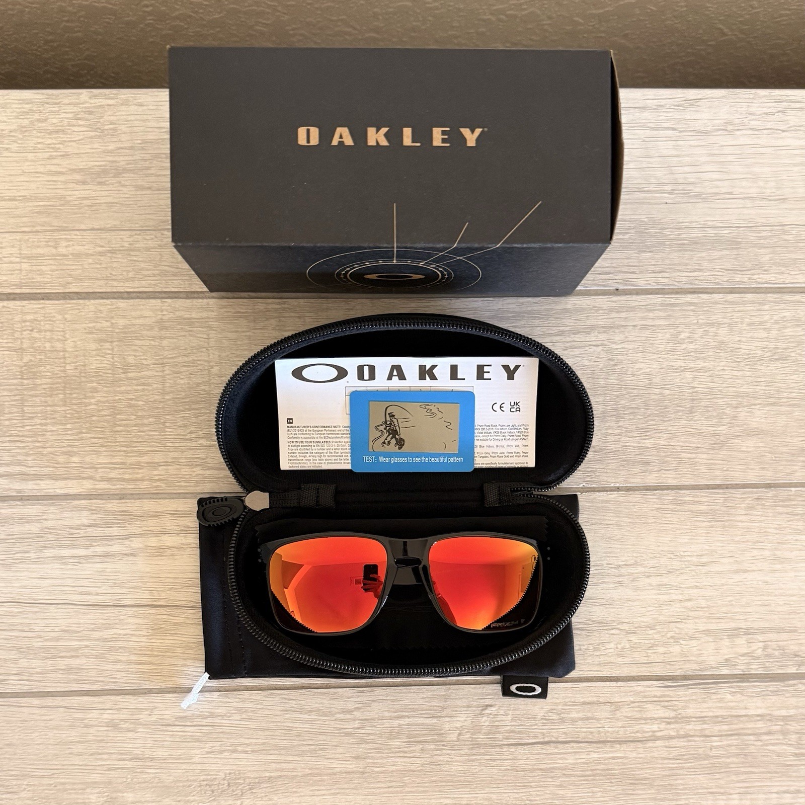 Oakley Holbrook XL Sunglasses/Polarized Red Mirrored Lenses/ Grey Smoke Frame image 6