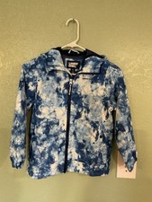 Lands End Boys Waterproof Wind Breaker Size 8 With 2 Pockets And Hood Very Nice