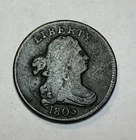 Photo of a 1803-P Half Cent from an eBay listing that sold on Jul 14, 2026