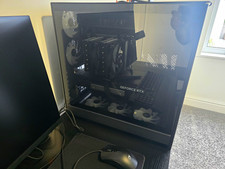 Custom Gaming Desktop Tower PC Black Tempered Glass, NVIDIA GeForce RTX