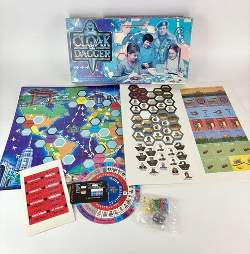 VINTAGE 1984 Cloak and Dagger Role Playing Board Game Ideal Unpunched No Manual