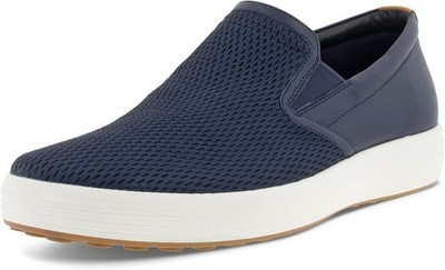 ECCO Soft 7 Slip-on 2.0 Perforated Men's Shoes,10-10.5 US, Marine Lion