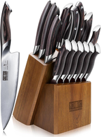 Hoshanho Messerblock Set Mit 16-TLG, Kochmesser Set Multifunktionalen Messerset