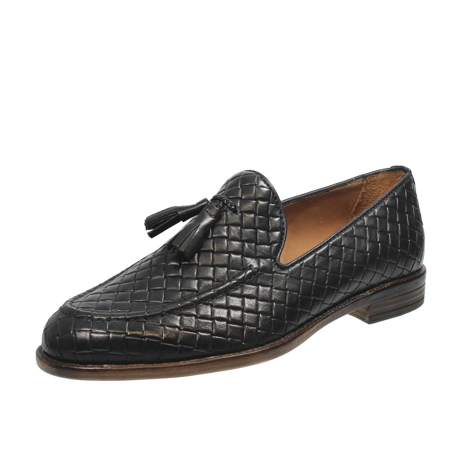 Antica Cuoieria Panama - blaue Leder Halbschuhe - Gre 42 279 cm Herrenschuhe 26390₽