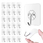 Strong Self Adhesive Hook Sticky Hooks Heavy Duty Wall Seamless Stick on 1~100X