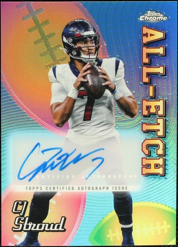 2024 Topps Chrome - CJ Stroud Gold Geo On Card Auto /50 PSA GEM MT 