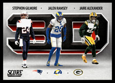 2021 Score Jaire Alexander/Jalen Ramsey/Gilmore #3D6 Packers/Rams/Patriots 3D