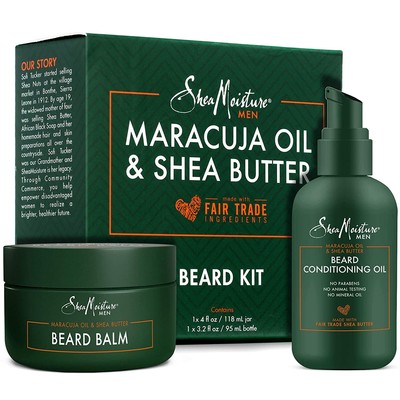 SheaMoisture Beard Oil & Balm - Kit for Men w/Maracuja & Fair... 