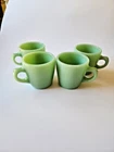 4 Fire King Oven Ware Jadeite Green Vintage  Restaurant ware coffee cup mug