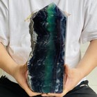 Natural Fluorite Obelisk Quartz Crystal Healing Reiki Wand Tower Point 3500g — photo 6