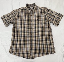 Carhartt Relaxed Fit Short Sleeve Plaid Shirt Men's size XL