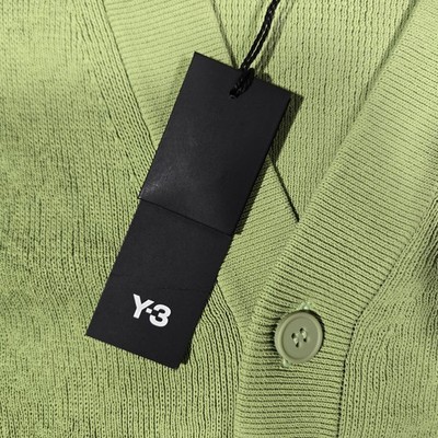 $450 Y-3 Knit Cardigan Team Rave Green Yohji Yamamoto Mens XS