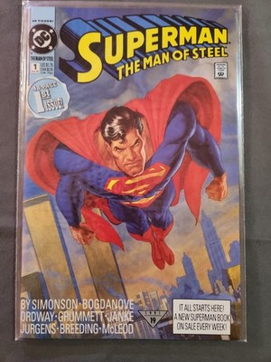 Superman The Man of Steel 1, DC Comics, July 1991, Near Mint, Jon Bogdanove