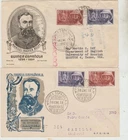 Spanish Guinea 1955  2 Reg. FDC  Birth Centenary Iradier   good condition