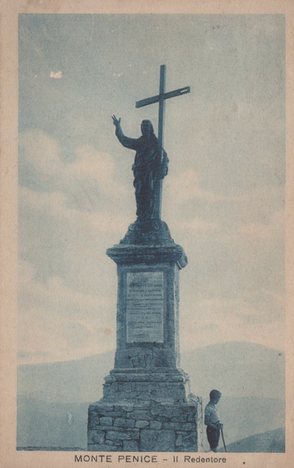 Cartolina Monte Penice Piacenza Emilia Romagna il redentore f.p. viaggiata 1931