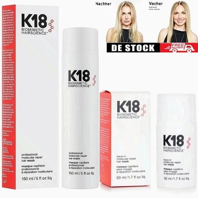 K18 Leave-In Molecular Hair Mask (150/50ml) | Repair Damaged, Dry, Frizzy Hair~