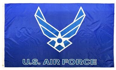 Air Force Wings Logo 3x5 Flag - Printed