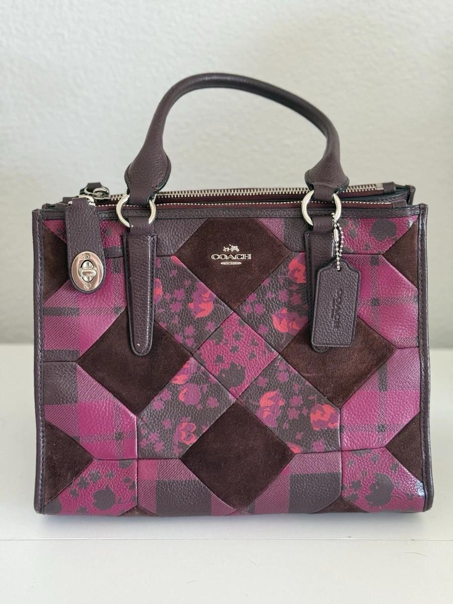 Coach Patchwork Suede Exterior Satchel/Top Handle Bag Handbags