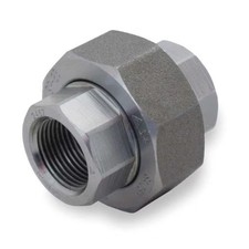 Manufacturer Varies Union Union, 3/4" Pipe, FNPT, Black Forged Steel, Class 3000