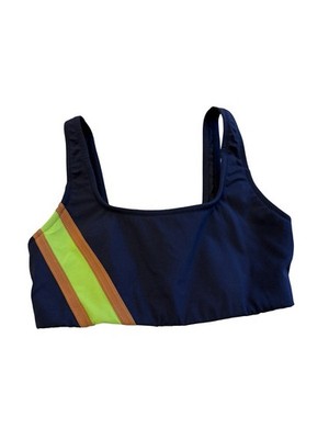 Tory Burch Tory Sport Sports Bra XS Neon Stripe Logo Activewear