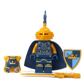 LEGO Castle Kings Crown Knight Minifigure 852293 Breastplate 7097 Gold King 7094