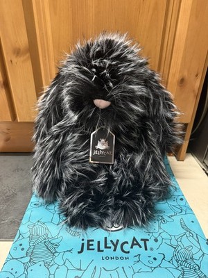 Jellycat Inkli Hase schwarz grau Plüschtier neu mit Etikett & Staubbeutel
