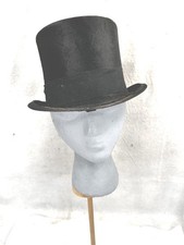 antique hat stove pipe top hat beaver 22.5 in. inside 7 1/8 edge original 1880